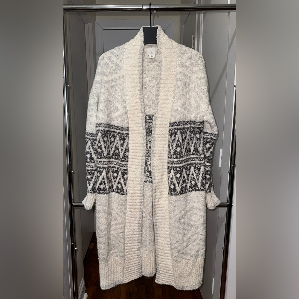 Joie Women's Grey and White Cardigan